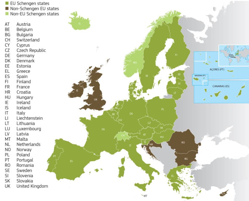 Larea Schengen E I Paesi Che Ne Fanno Parte